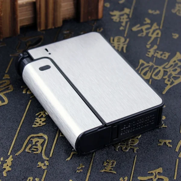 Caixa de cigarro automático de metal caixas de cigarro 10pcs capacidade de cigarro pode montar mais leve ferramenta gadget men agradável presente dropshipping