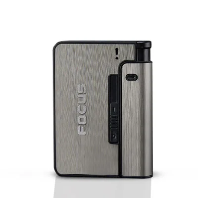 Caixa de cigarro automático de metal caixas de cigarro 10pcs capacidade de cigarro pode montar mais leve ferramenta gadget men agradável presente dropshipping