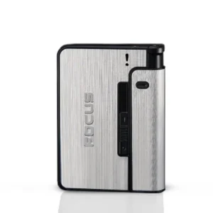 Caixa de cigarro automático de metal caixas de cigarro 10pcs capacidade de cigarro pode montar mais leve ferramenta gadget men agradável presente dropshipping - Imagem 9