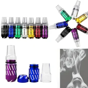 1/2/3/5Pcs/Lot Aluminum Alloy Nipple Tobacco Smoking Accessories with Acrylic Mouthpiece，Party Pipe Mixed Color - Imagem 1