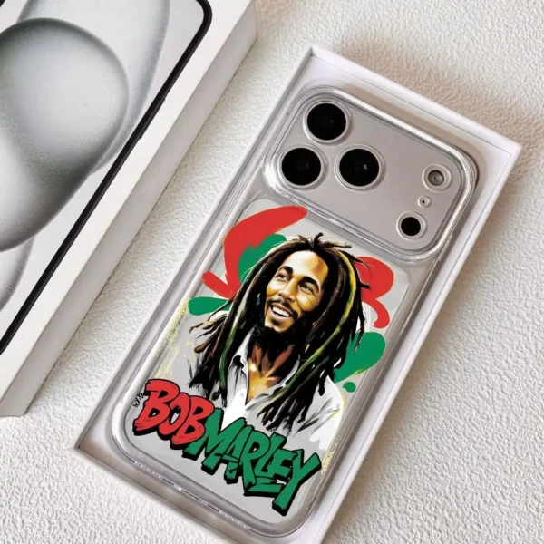 Jamaica Bob M-Marley Lion Phone Case For iPhone 17 16 15 14 13 12 Pro Max Plus Magnetic Clear Case Slim Wireless Charging