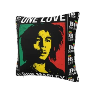 Custom Jamaica Reggae Rock Bob Marley Pillow Bedroom Decoration Modern Outdoor Cushions Square Pillowcase - Imagem 2