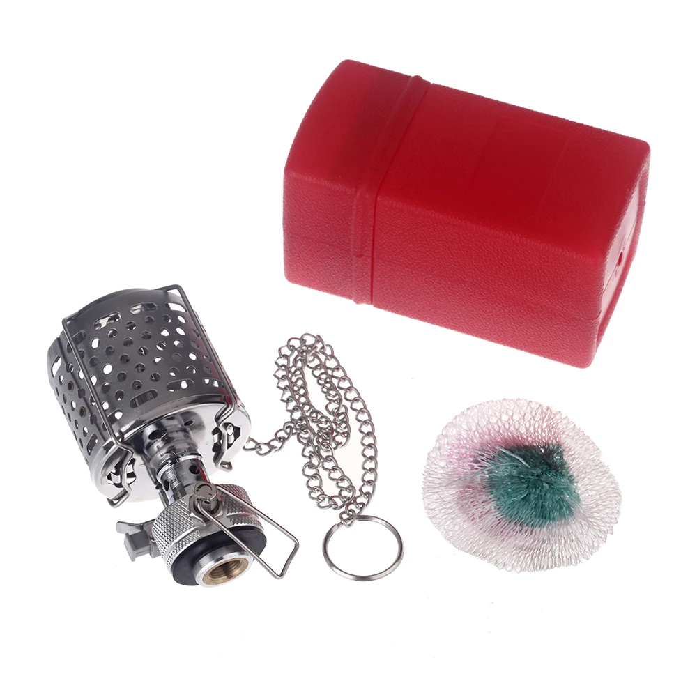 Mochila mini lanterna de acampamento portátil luz de gás tenda lâmpada tocha pendurada lâmpada de metal-chaminé butano 80lux piezo mais leve - Imagem 6