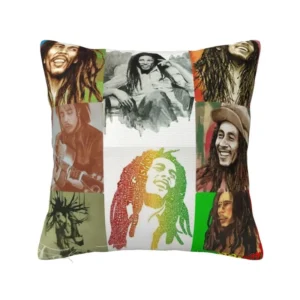 Custom Jamaica Reggae Rock Bob Marley Pillow Bedroom Decoration Modern Outdoor Cushions Square Pillowcase - Imagem 21