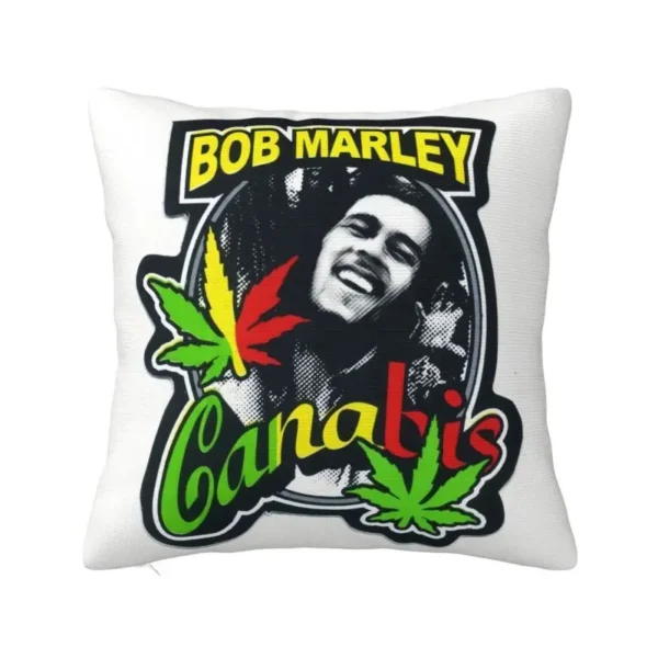 Custom Jamaica Reggae Rock Bob Marley Pillow Bedroom Decoration Modern Outdoor Cushions Square Pillowcase