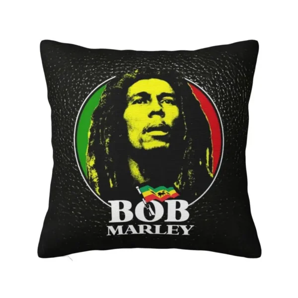 Custom Jamaica Reggae Rock Bob Marley Pillow Bedroom Decoration Modern Outdoor Cushions Square Pillowcase
