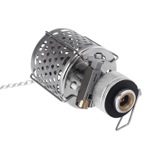 Mochila mini lanterna de acampamento portátil luz de gás tenda lâmpada tocha pendurada lâmpada de metal-chaminé butano 80lux piezo mais leve