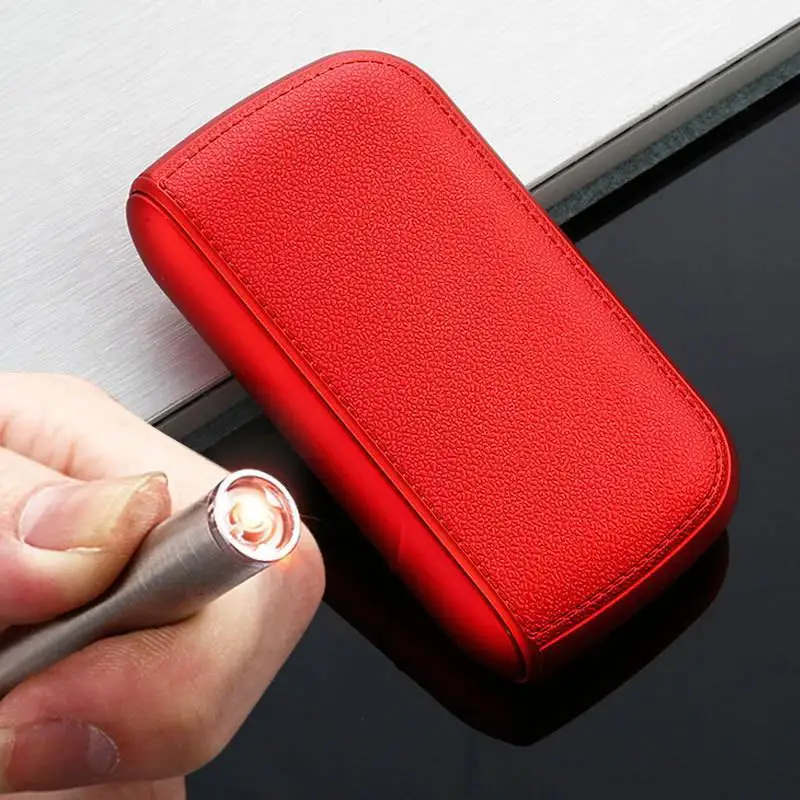 Novo Estojo de Cigarros em Couro Sintético com Isqueiro Eletrônico USB de Tungstênio, Estojo de Cigarros, Presente Exquisito para Homens, Ferramenta para Cigarros - Imagem 8