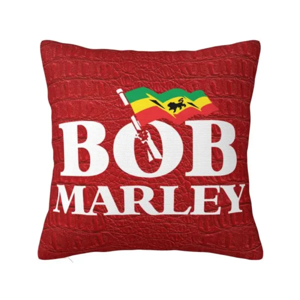 Custom Jamaica Reggae Rock Bob Marley Pillow Bedroom Decoration Modern Outdoor Cushions Square Pillowcase