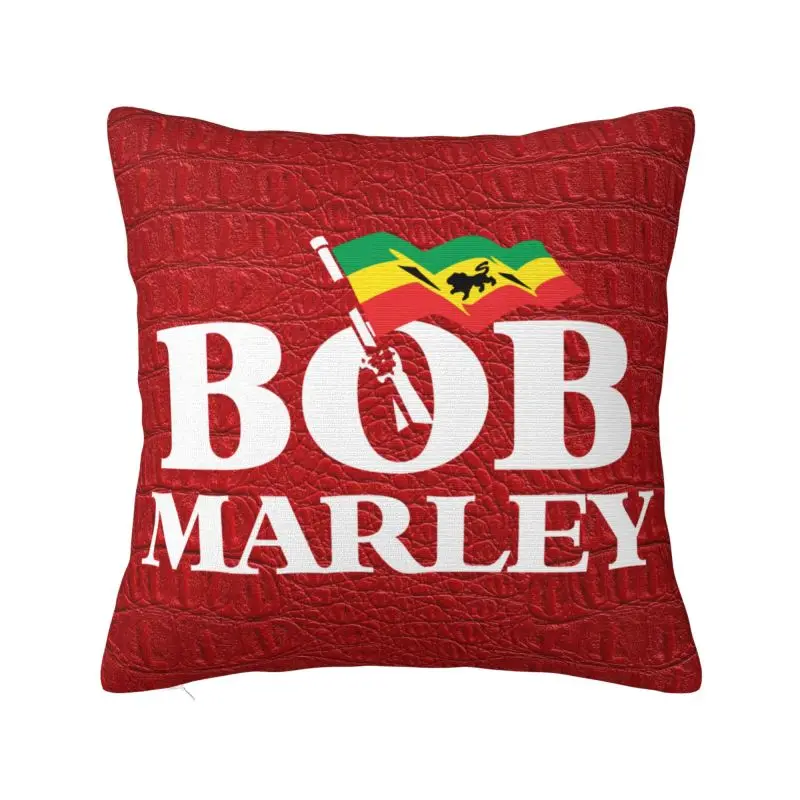 Custom Jamaica Reggae Rock Bob Marley Pillow Bedroom Decoration Modern Outdoor Cushions Square Pillowcase - Imagem 10