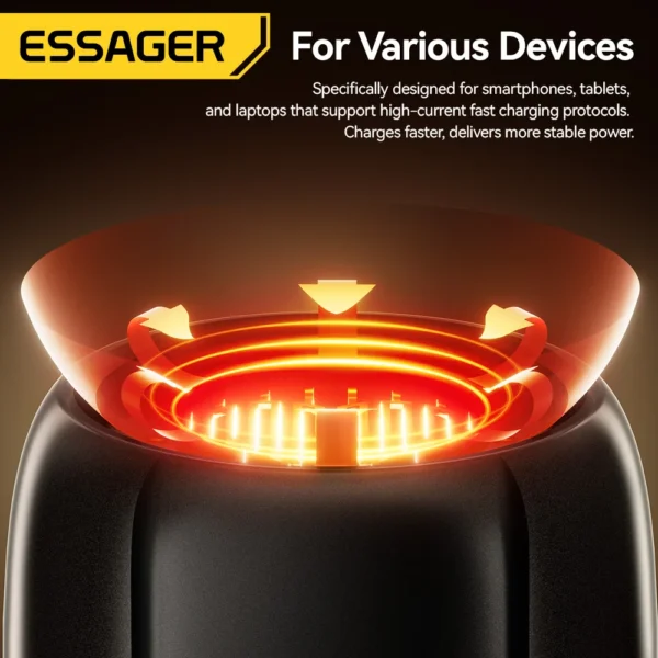 Isqueiro Mini Portátil 2 em 1 Tipo-C Essager com Função de Sopro de Ar Adaptador USB-C para Segurança ao Ar Livre