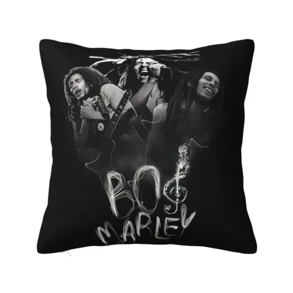 Custom Jamaica Reggae Rock Bob Marley Pillow Bedroom Decoration Modern Outdoor Cushions Square Pillowcase