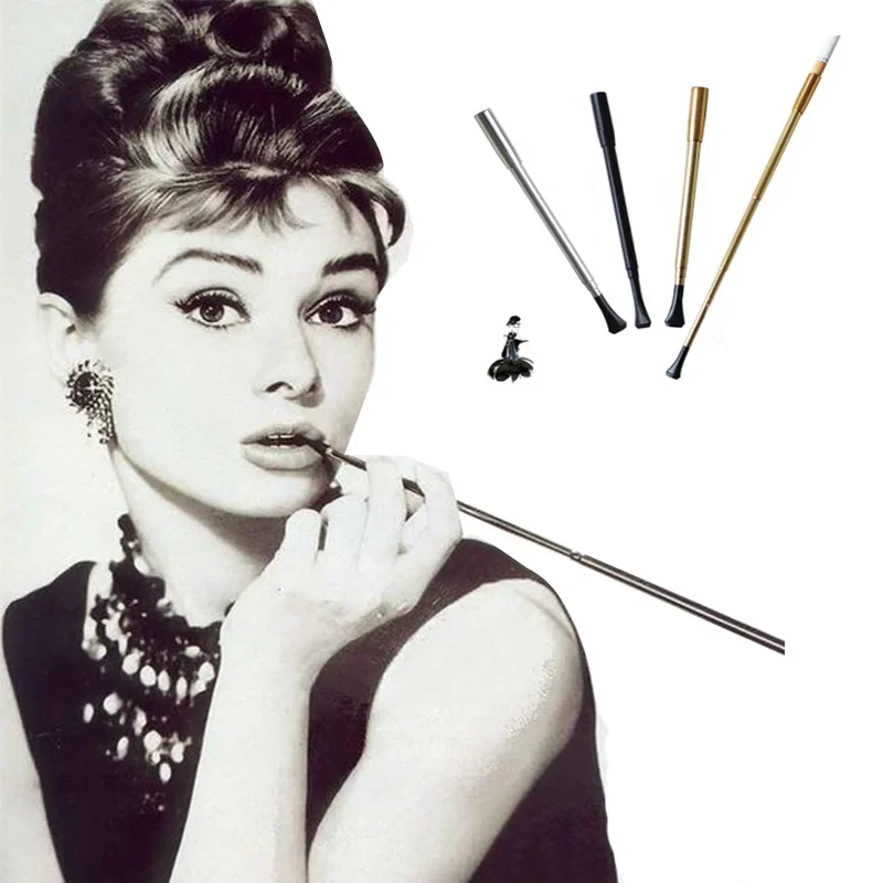 Hepburn Same Paragraph Cigarette Holder Retro Filter Smoking Pipes Telescopic Long Rod Photo Performance Prop Mouthpiece cigaret - Imagem 2