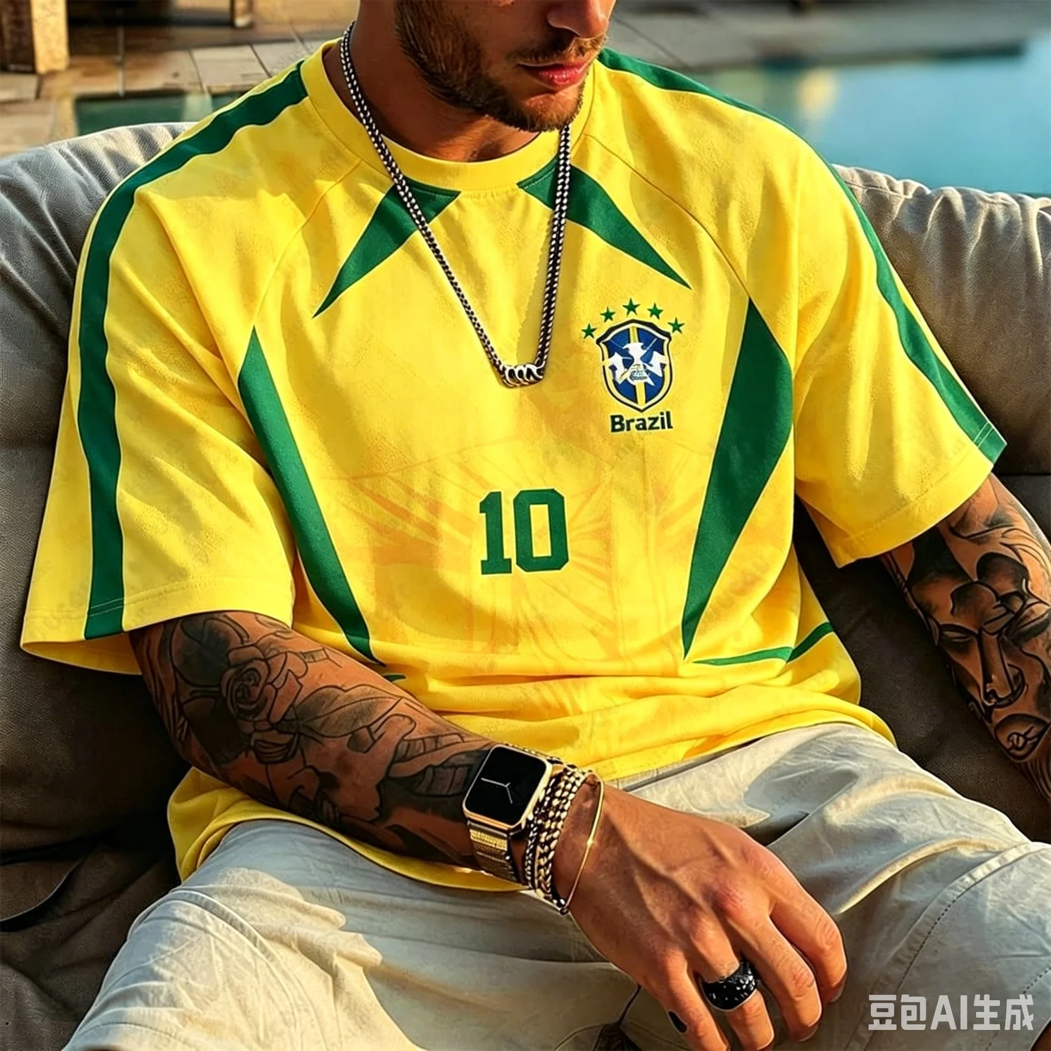 Nova Camisa de Futebol Clássica Brasil 2026 Masculina Amarela e Verde com Design de Secagem Rápida para Entusiastas de Futebol - Imagem 1