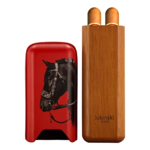 LUBINSKI Genuine Leather Cigar Case Travel 2026 Horse Pattern Storage Bag Cigarro Case For Cigars - Imagem 3