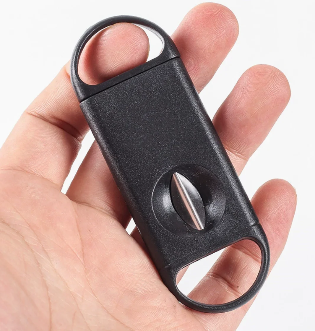 Portable Stainless Steel Cigar Cutter V Shape Blade Cigarro Knife Hole Opener Cigarrera Cutting Tool Dual Use Accessories - Imagem 7