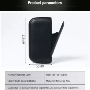 Novo Estojo de Cigarros em Couro Sintético com Isqueiro Eletrônico USB de Tungstênio, Estojo de Cigarros, Presente Exquisito para Homens, Ferramenta para Cigarros - Imagem 2