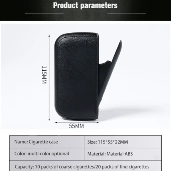 Novo Estojo de Cigarros em Couro Sintético com Isqueiro Eletrônico USB de Tungstênio, Estojo de Cigarros, Presente Exquisito para Homens, Ferramenta para Cigarros