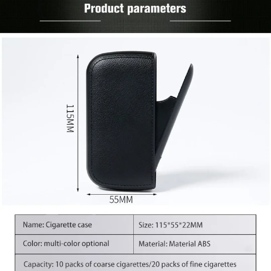 Novo Estojo de Cigarros em Couro Sintético com Isqueiro Eletrônico USB de Tungstênio, Estojo de Cigarros, Presente Exquisito para Homens, Ferramenta para Cigarros - Imagem 2