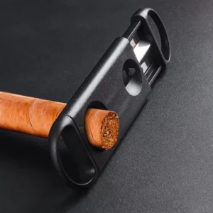 Portable Stainless Steel Cigar Cutter V Shape Blade Cigarro Knife Hole Opener Cigarrera Cutting Tool Dual Use Accessories - Imagem 5