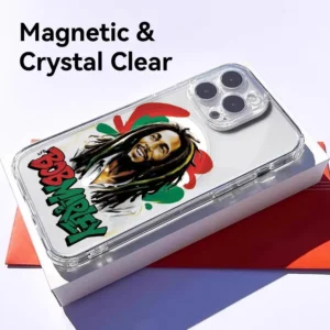 Jamaica Bob M-Marley Lion Phone Case For iPhone 17 16 15 14 13 12 Pro Max Plus Magnetic Clear Case Slim Wireless Charging - Imagem 2