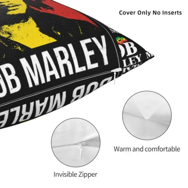 Custom Jamaica Reggae Rock Bob Marley Pillow Bedroom Decoration Modern Outdoor Cushions Square Pillowcase