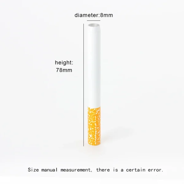 Portable Aluminum Tobacco Pipe, Washable Metal Mini Pipe with Ceramic Filter, Creative Smoking Accessory