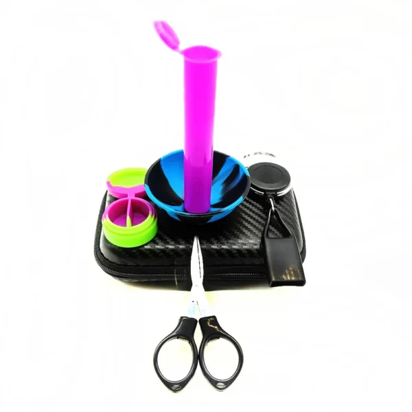 1 conjunto de recipientes de silicone antiaderentes, frascos, tesoura, tigela de silicone, caixa de armazenamento para presente, fumar, acessórios domésticos para casa