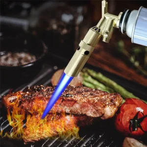 Tocha de gás de soldagem portátil, queimador de chama, acampamento, churrasco, isqueiro, lança-chamas, suprimentos de cozinha, equipamento de soldagem, durável, fácil em