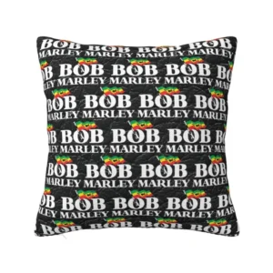 Custom Jamaica Reggae Rock Bob Marley Pillow Bedroom Decoration Modern Outdoor Cushions Square Pillowcase - Imagem 11