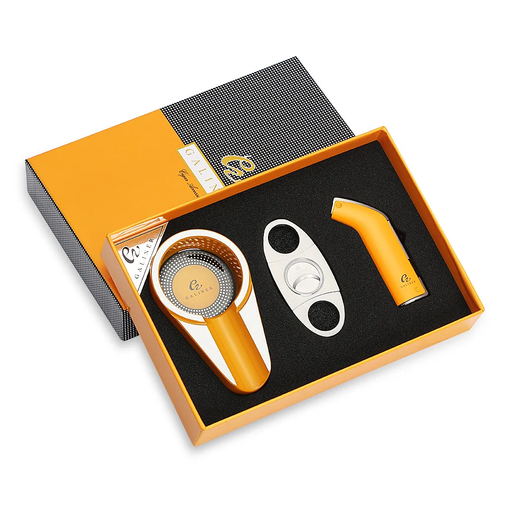 Puro Travel Ashtray Home Torch Jet Flame Cigar Lighter Smoking Accessories Tobacco Cigar Cutter Charuto Gadgets - Imagem 10