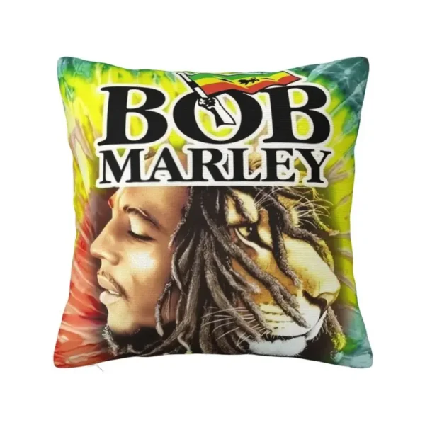 Custom Jamaica Reggae Rock Bob Marley Pillow Bedroom Decoration Modern Outdoor Cushions Square Pillowcase