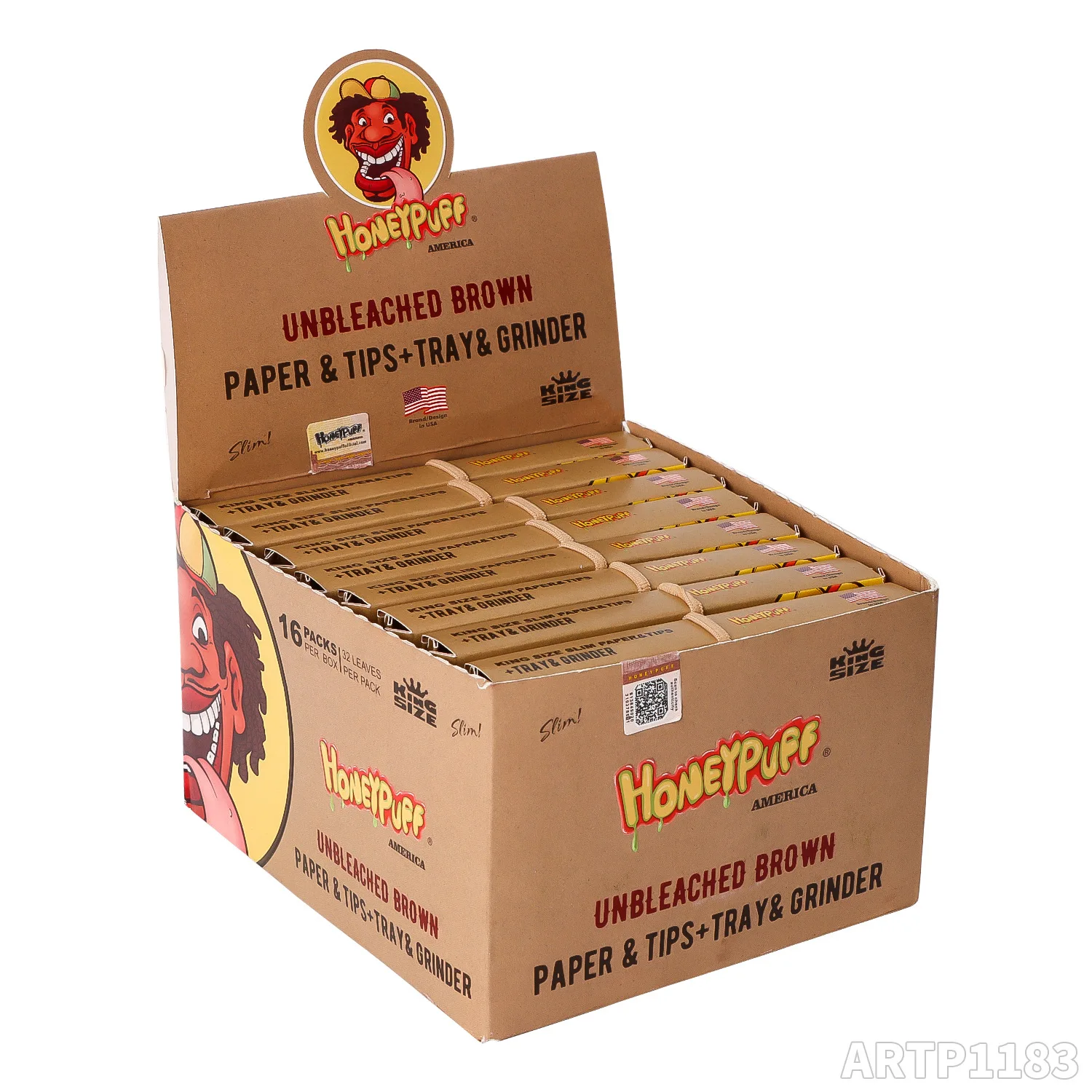 Natural Unrefined Brown Filter Tips 50 leaves/Booklets Accessories for Smoking - Imagem 1
