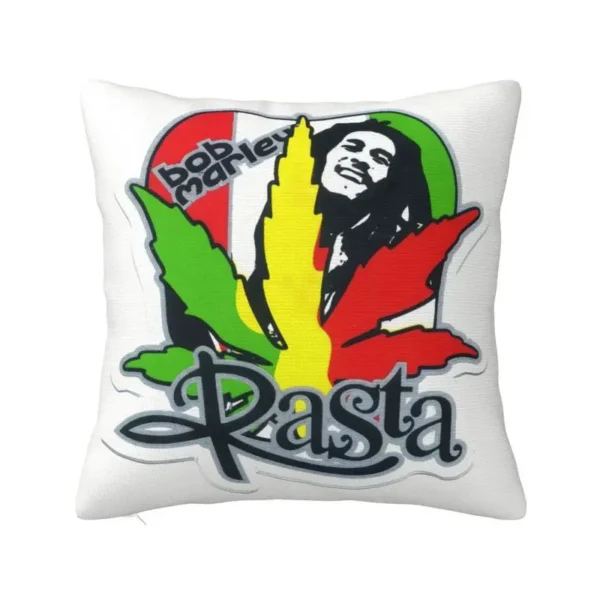 Custom Jamaica Reggae Rock Bob Marley Pillow Bedroom Decoration Modern Outdoor Cushions Square Pillowcase