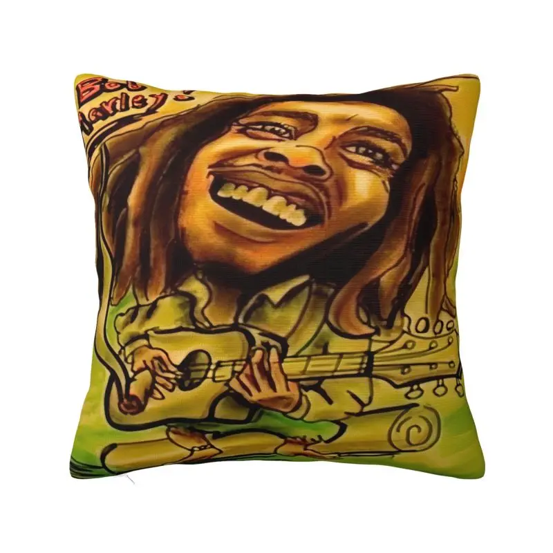 Custom Jamaica Reggae Rock Bob Marley Pillow Bedroom Decoration Modern Outdoor Cushions Square Pillowcase - Imagem 12