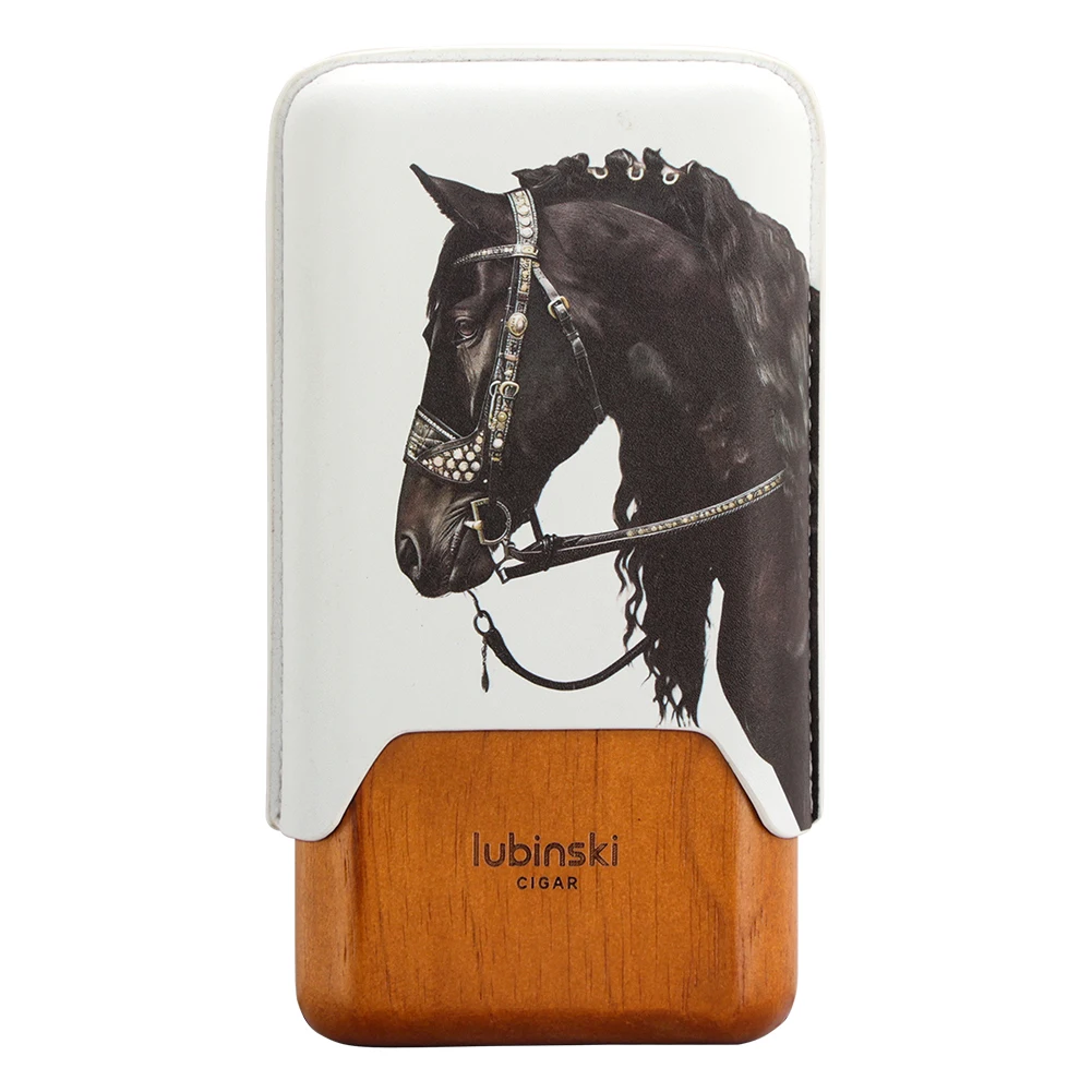 LUBINSKI Genuine Leather Cigar Case Travel 2026 Horse Pattern Storage Bag Cigarro Case For Cigars - Imagem 8