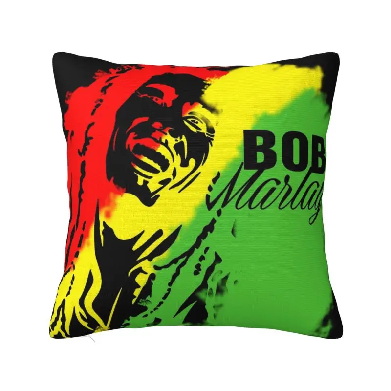 Custom Jamaica Reggae Rock Bob Marley Pillow Bedroom Decoration Modern Outdoor Cushions Square Pillowcase - Imagem 18