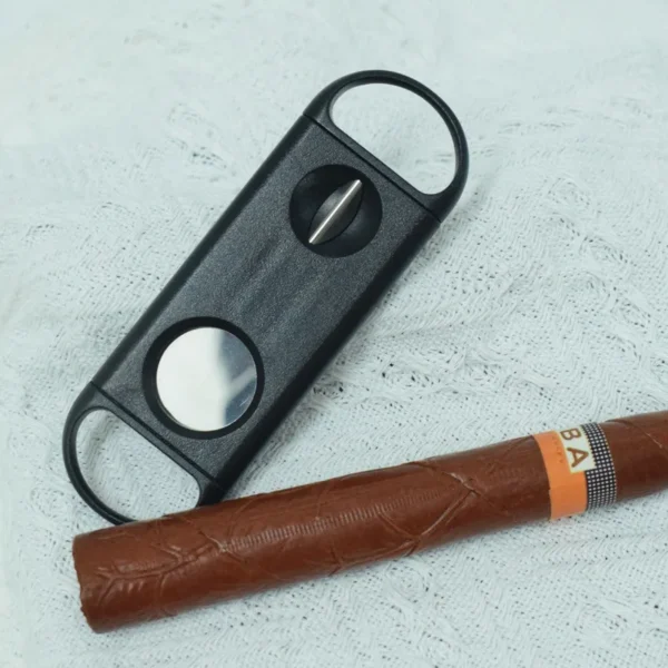 Portable Stainless Steel Cigar Cutter V Shape Blade Cigarro Knife Hole Opener Cigarrera Cutting Tool Dual Use Accessories
