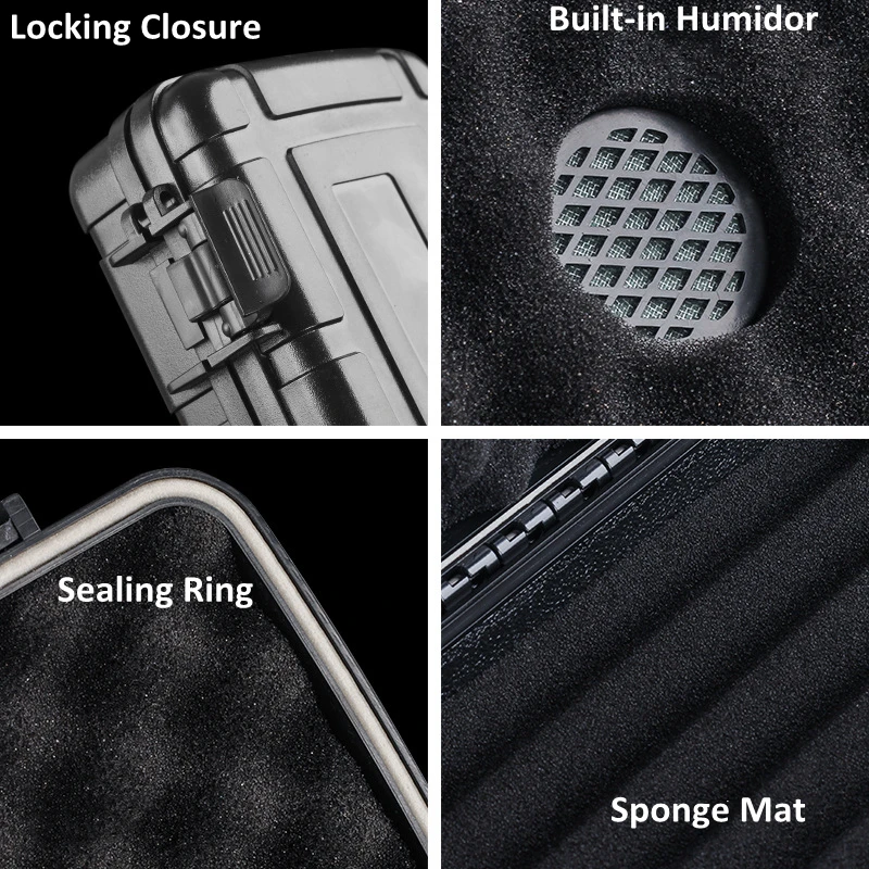 DEJAYA ABS Cigar Humidor Box Waterproof Cigarettes Case Portable 5PCS Cigarro Avaliable Storage Smoking Accesoires - Imagem 3