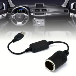Adaptador de isqueiro, macho para fêmea soquete, acessórios eletrônicos do carro, conversor, 5V, 2A, USB para 12V, 1PC - Imagem 1