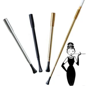 Lady Long Rod Cigarette Holder Retractable Women Slim Cigarette Holder Long Pipe Vintage Telescopic Photographic Props