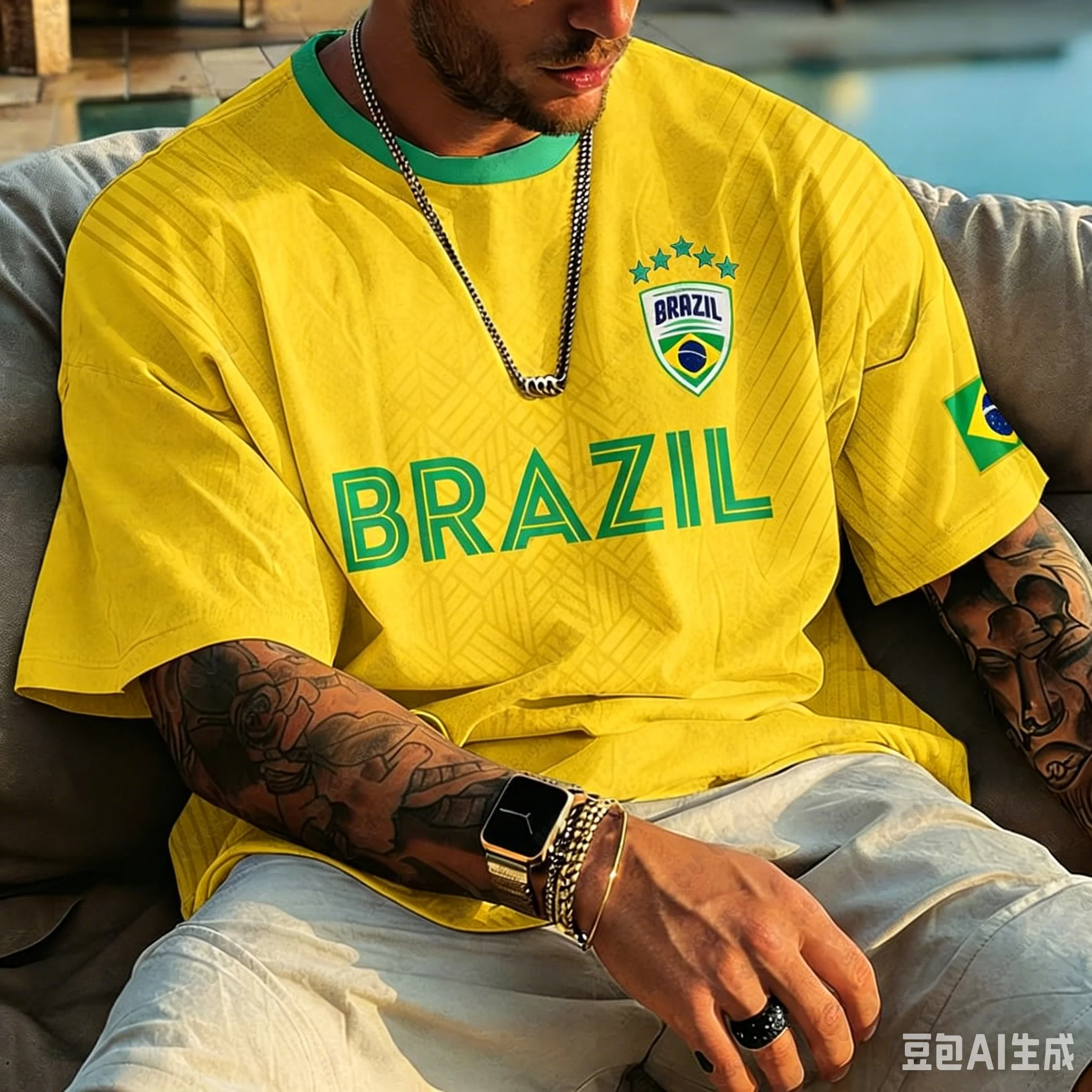 Nova Camisa de Futebol Clássica Brasil 2026 Masculina Amarela e Verde com Design de Secagem Rápida para Entusiastas de Futebol - Imagem 4