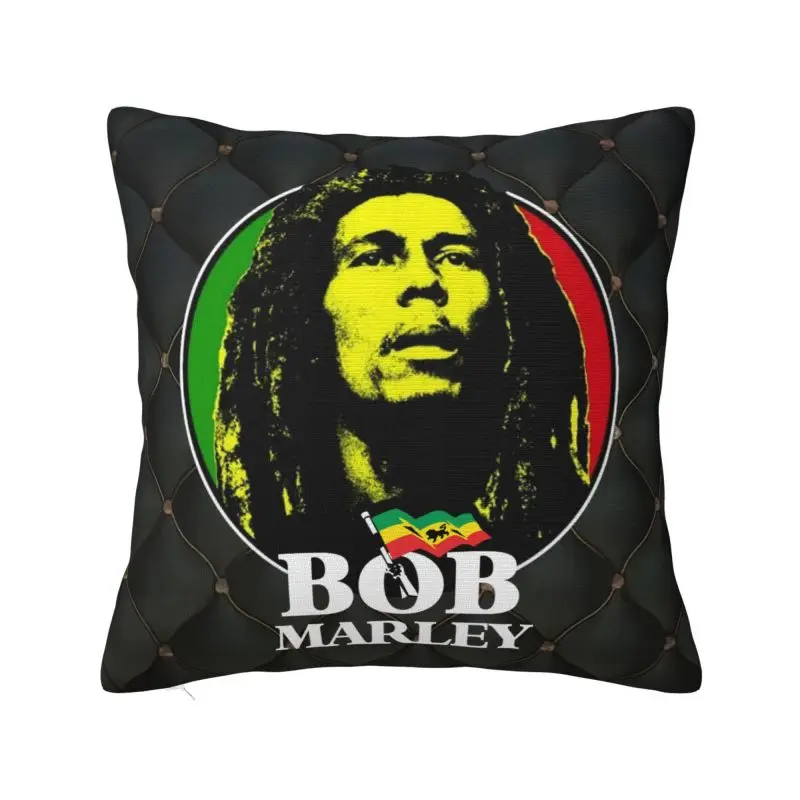 Custom Jamaica Reggae Rock Bob Marley Pillow Bedroom Decoration Modern Outdoor Cushions Square Pillowcase - Imagem 16