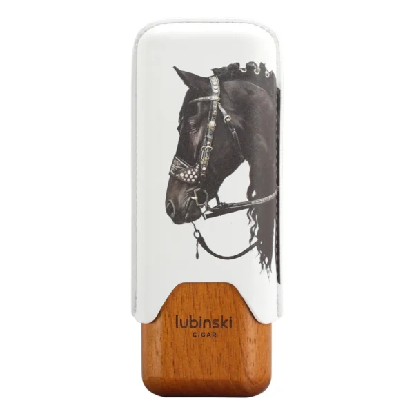 LUBINSKI Genuine Leather Cigar Case Travel 2026 Horse Pattern Storage Bag Cigarro Case For Cigars