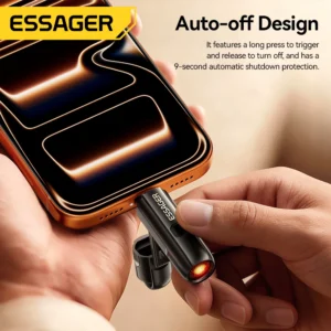 Isqueiro Mini Portátil 2 em 1 Tipo-C Essager com Função de Sopro de Ar Adaptador USB-C para Segurança ao Ar Livre - Imagem 4
