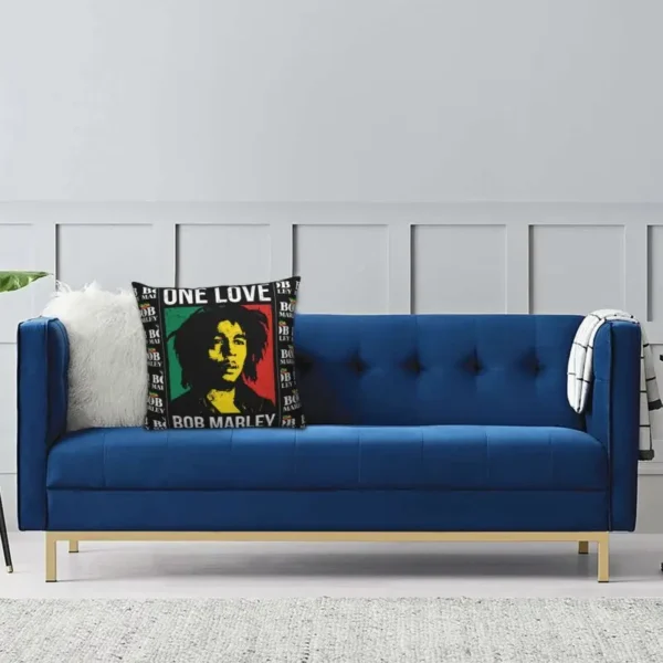 Custom Jamaica Reggae Rock Bob Marley Pillow Bedroom Decoration Modern Outdoor Cushions Square Pillowcase