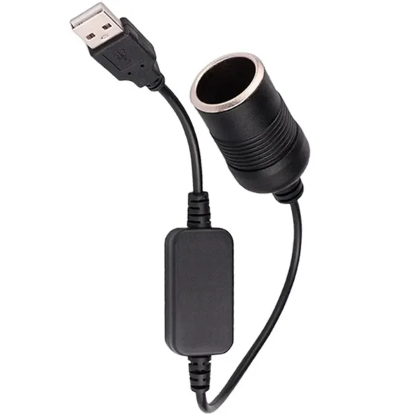 1PCS Adaptador de isqueiro, macho para fêmea soquete, acessórios eletrônicos do carro, conversor, 5V, 2A, USB para 12V, 1PC