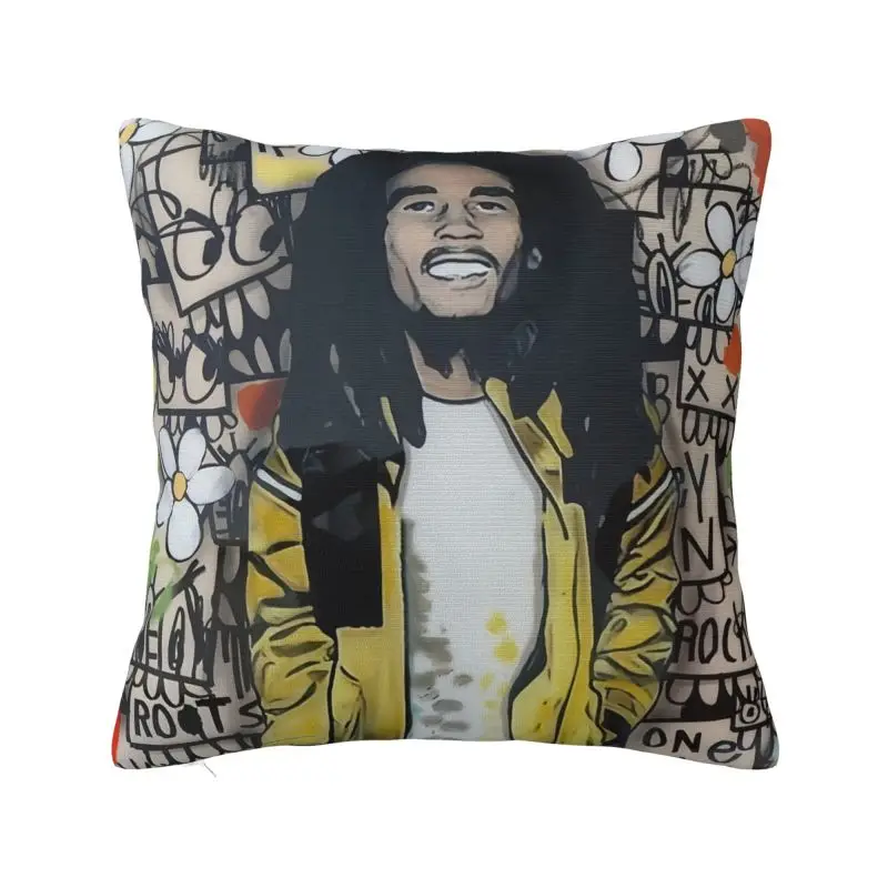 Custom Jamaica Reggae Rock Bob Marley Pillow Bedroom Decoration Modern Outdoor Cushions Square Pillowcase - Imagem 20