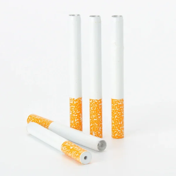 Portable Aluminum Tobacco Pipe, Washable Metal Mini Pipe with Ceramic Filter, Creative Smoking Accessory